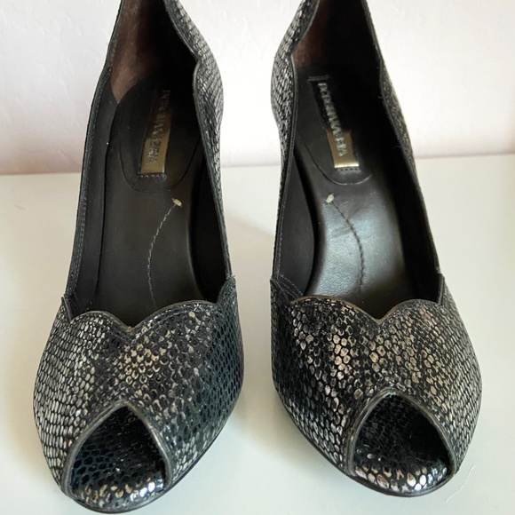 Iridescent, leather snakeskin, stilettos, 6.5 - Picture 4 of 6